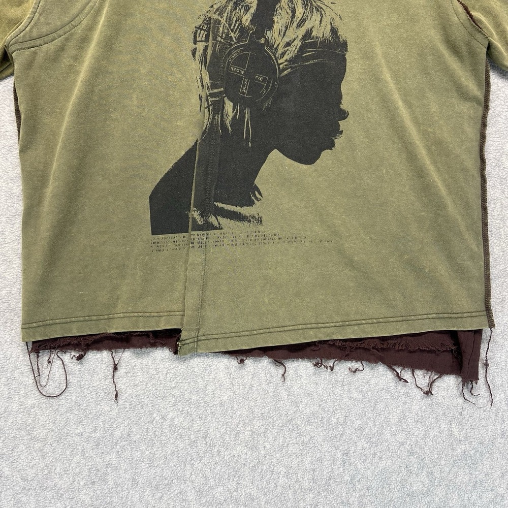Ranger Cartel Layered Graphic T Shirt Mens Medium Distressed Avant Garde - Picture 2 of 11